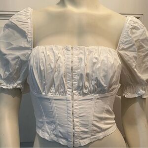 Privy White Puff Sleeve Blouse